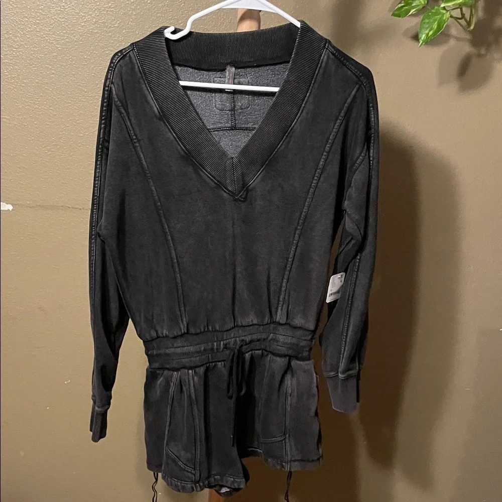 Free People Black Romper